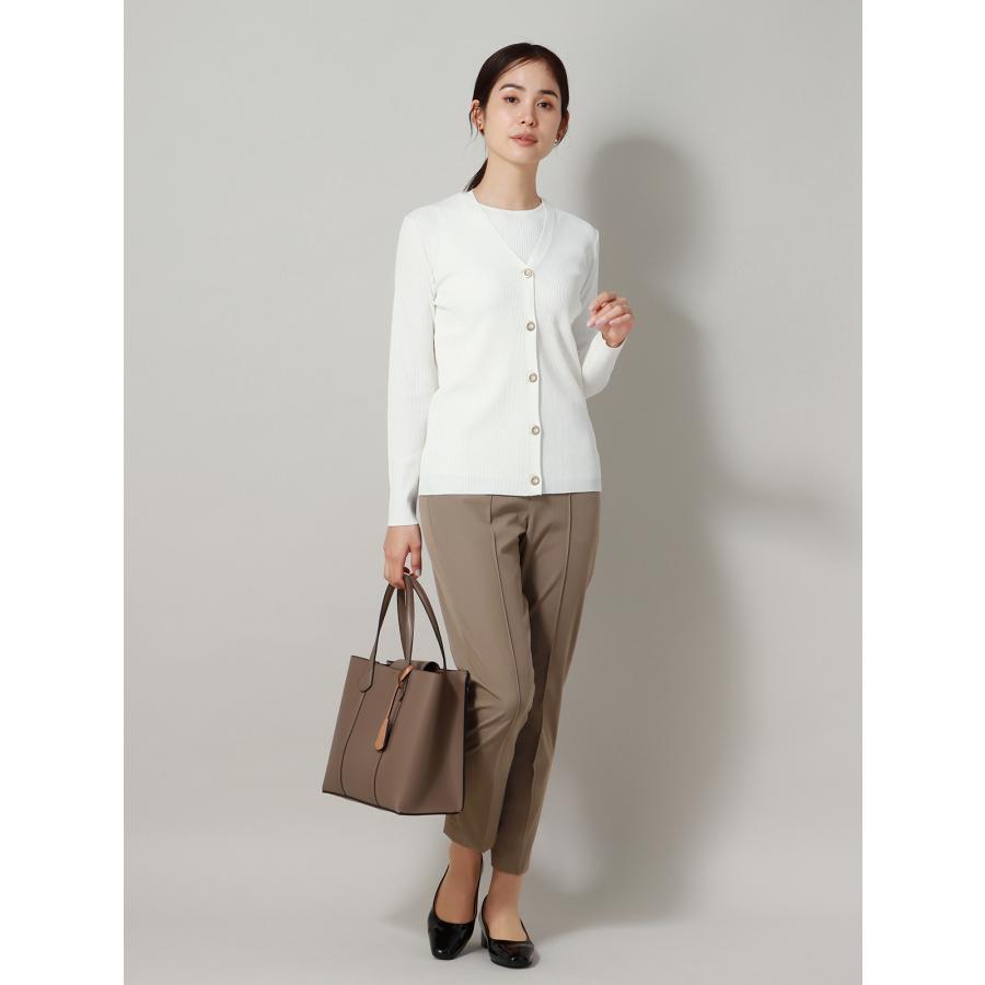 スーツスクエア　レディーススーツ上下セット　ベージュ系 SUIT SQUARE 【スーツスクエア】レディース Vカラー ジャケット