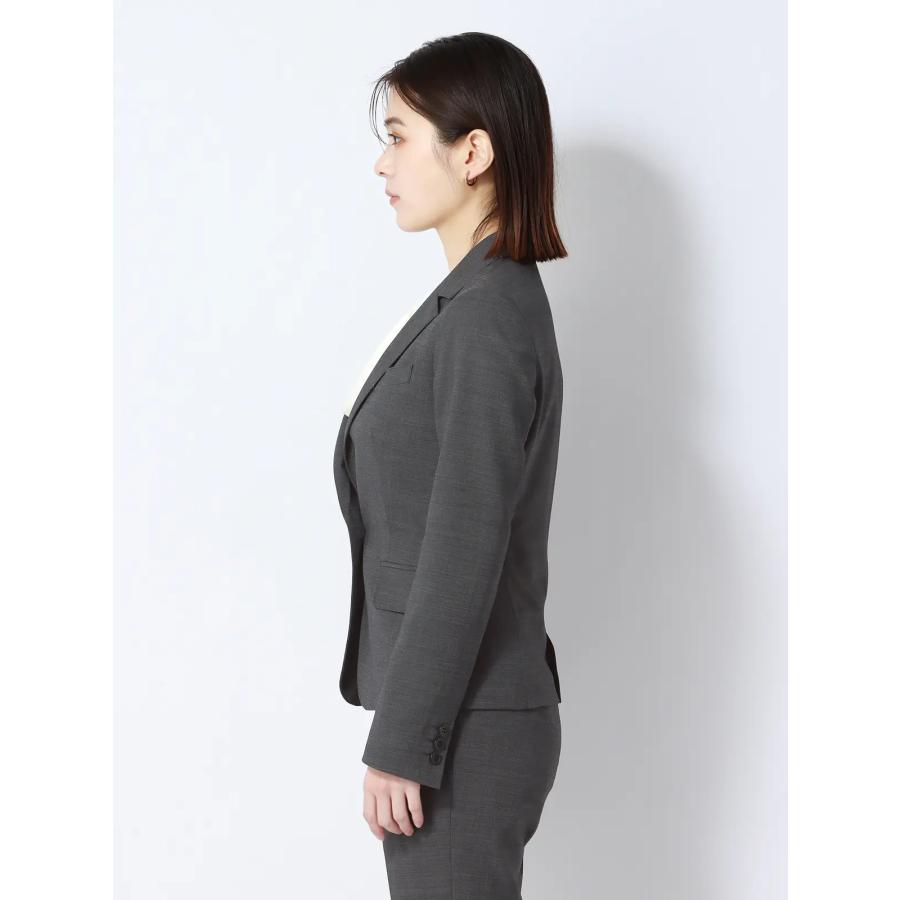 rochas ウール シルク テーラードジャケット グレー 薄手 春夏 カ20 