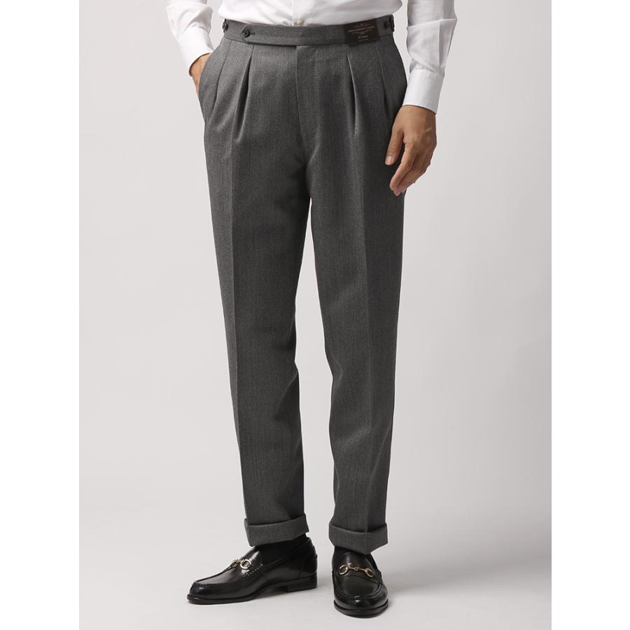 ビジネスパンツ メンズ 秋冬 Canonico ウール タックテーパードパンツ ミディアムグレー ザ スーツカンパニーpaypayモール店 通販 Paypayモール