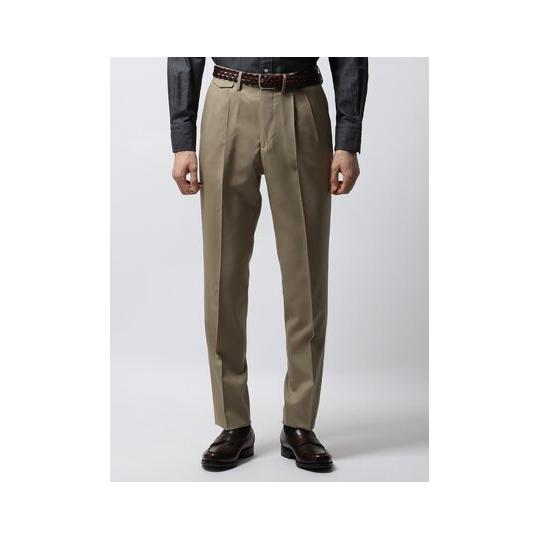 SUIT SQUARE メンズ パンツ ツータック テーパードパンツ 尾州