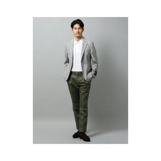 【スーツスクエア】メンズ タックテーパードパンツ テーパード パンツ ウォッシャブル コットンツイル 撥水 ワンタック 春夏 無地 スラックス IN12 カーキ系 | SUIT SQUARE | 08