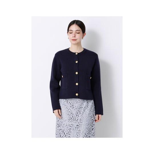 スーツスクエア】レディース ダブルフェイスニットジャケット 秋冬