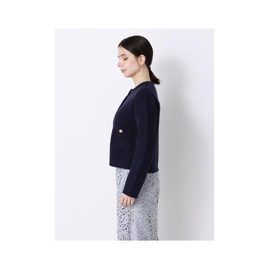スーツスクエア】レディース ダブルフェイスニットジャケット 秋冬