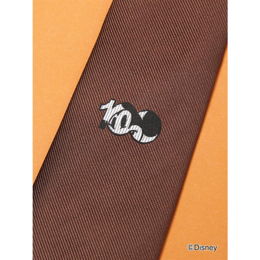 【スーツスクエア】Disney Mickey Mouse ワンポイントネクタイ ブラウン系｜uktsc｜02