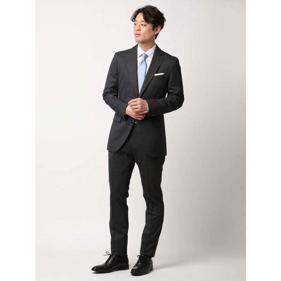 【スーツスクエア】メンズ スーツ ウォッシャブル 2つボタン Premium Wool Blend 無地 CH25 グレー系の画像
