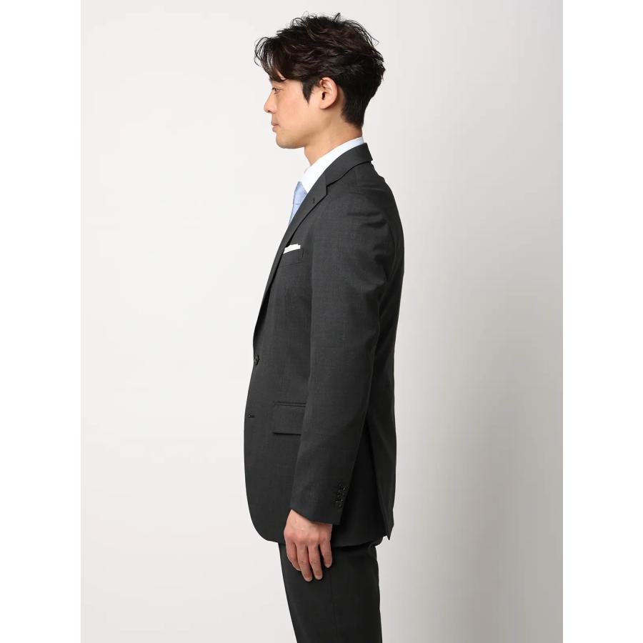 【スーツスクエア】メンズ スーツ ウォッシャブル 2つボタン Premium Wool Blend 無地 CH25 グレー系の画像