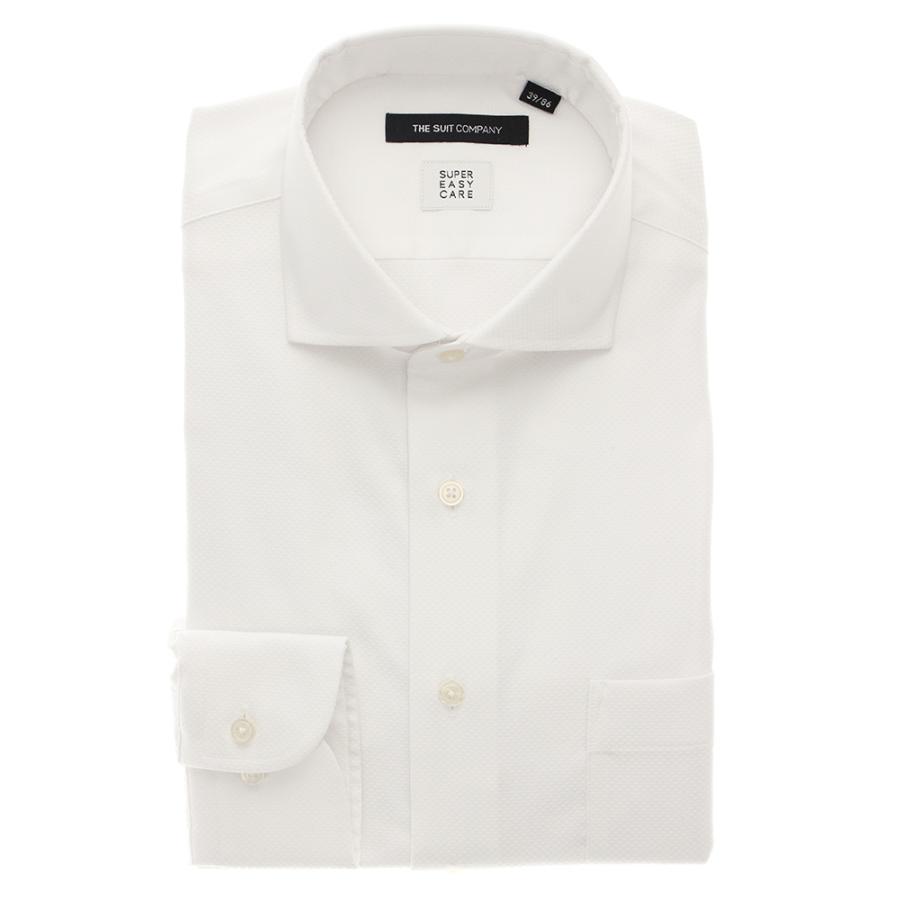ドレスシャツ/長袖/メンズ/BASIC/SUPER EASY CARE/THERMO LITE/ホリゾンタルカラードレスシャツ ホワイト