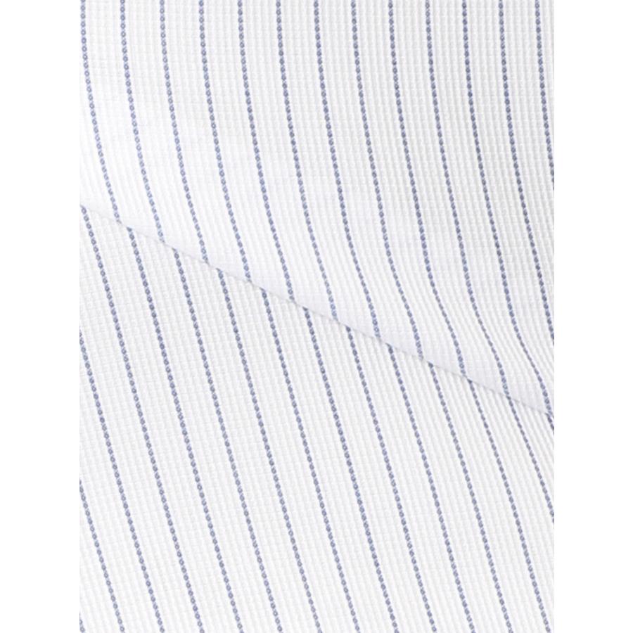 【スーツスクエア】メンズ ワイシャツ 半袖 形態安定 COOL MAX ワンピースカラー ストライプ FIT ドレスシャツ ブルー｜uktsc｜08
