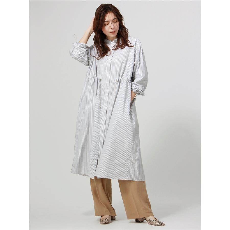 Gymphlex ハンドウォッシュ 製品洗い バンドカラーストライプ柄シャツワンピース ホワイト ザ スーツカンパニーpaypayモール店 通販 Paypayモール