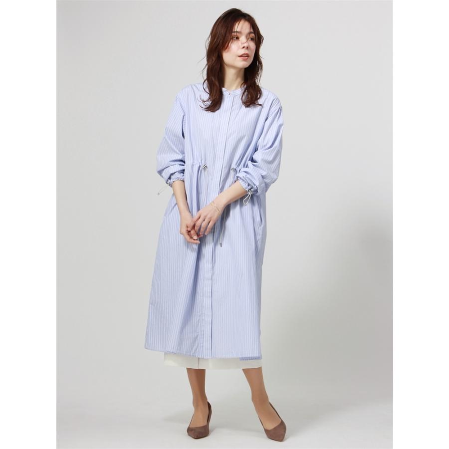 Gymphlex ハンドウォッシュ 製品洗い バンドカラーストライプ柄シャツワンピース ブルー ザ スーツカンパニーpaypayモール店 通販 Paypayモール