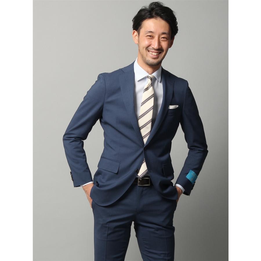 39 割引安い スーツ 2つボタン マイクロパターン Fit Ch14 ブルー ビジネススーツ メンズファッション ファッション Solcaloja Med Ec