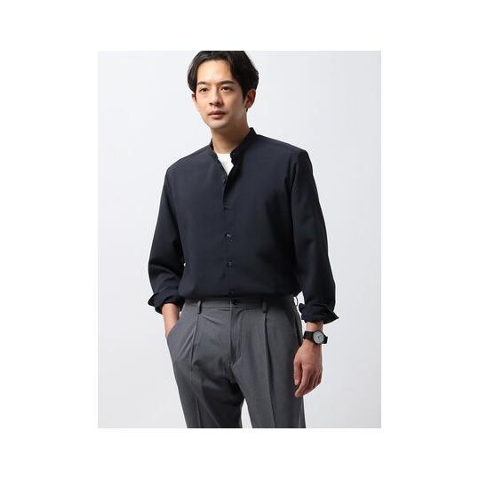 ARGUE｜リネンcottondenimシャツ プルオーバー　ノーカラー　黒 COMME des GARCONS コムデギャルソン FZ-B071 SHIRT フランス製