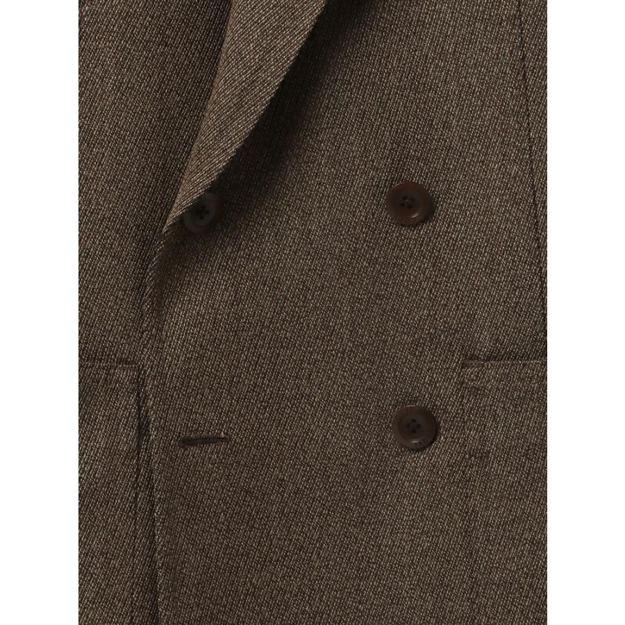 スーツスクエア】GOOVI ダブルブレストジャケット ヘビーウール杢