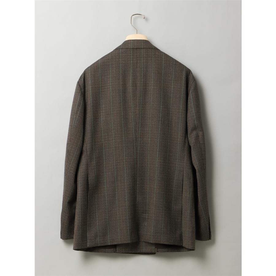 GOOVI ダブルブレストジャケット ヘビーウール杢カルゼ ブラウン