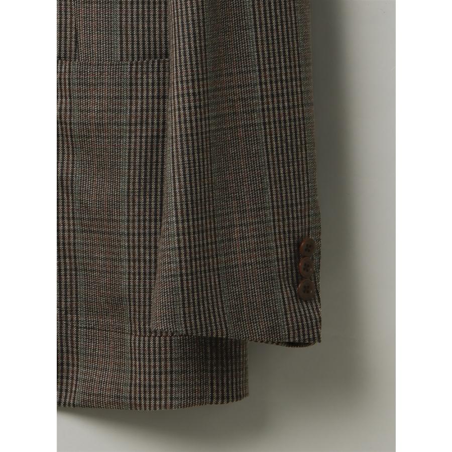 GOOVI ダブルブレストジャケット ヘビーウール杢カルゼ ブラウン