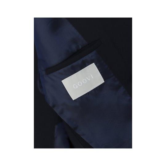 GOOVI ダブルブレストジャケット　ネイビー GOOVI／ダブルブレストジャケット／ウールキッドモヘアメッシュ