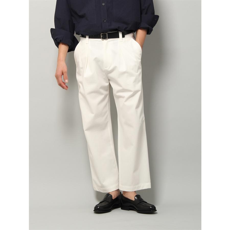 33 割引 超目玉枠 Raxa ハンドウォッシュ コットンワンタックワイドテーパードパンツ ホワイト ボトムス パンツ メンズファッション ファッション Unidadeducativagarcia Com