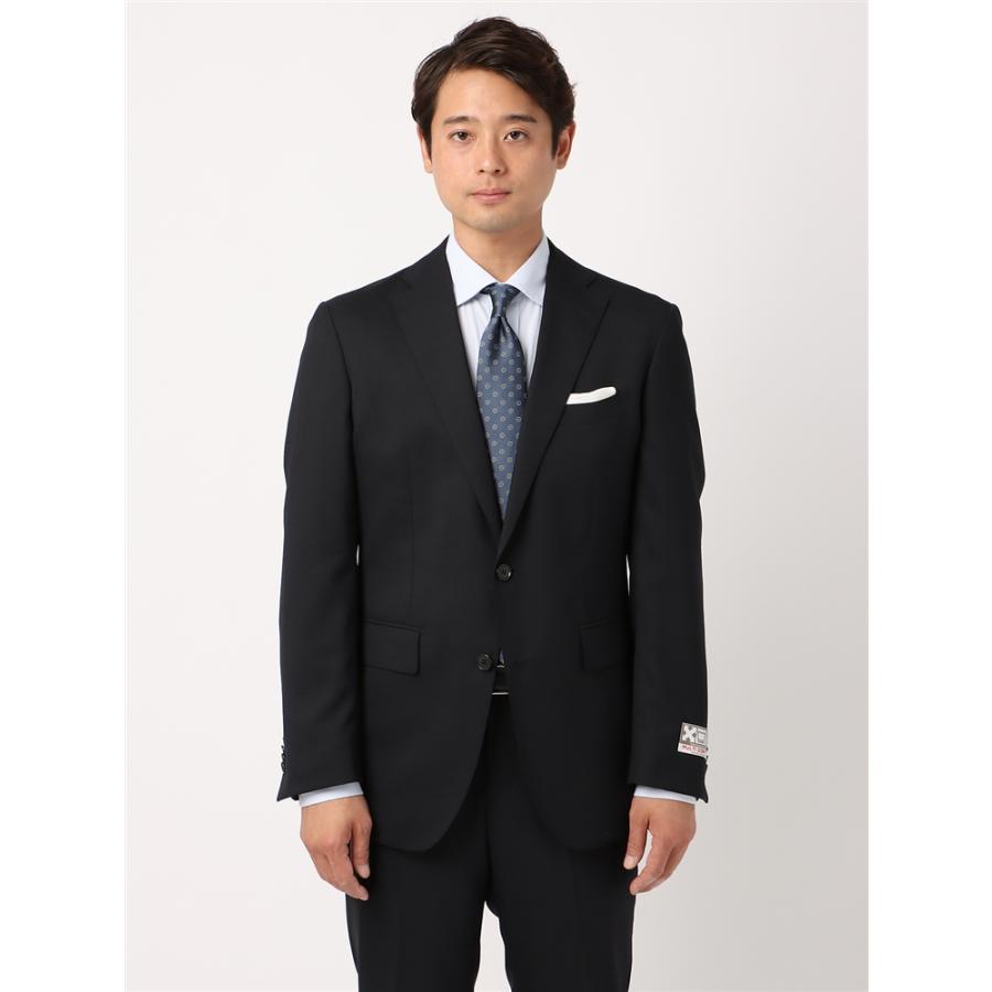 ネイビー　ダークブルー シングル スーツ 46 ウール ピンストライプ シングル2釦スーツ Classic | Brooks Brothers