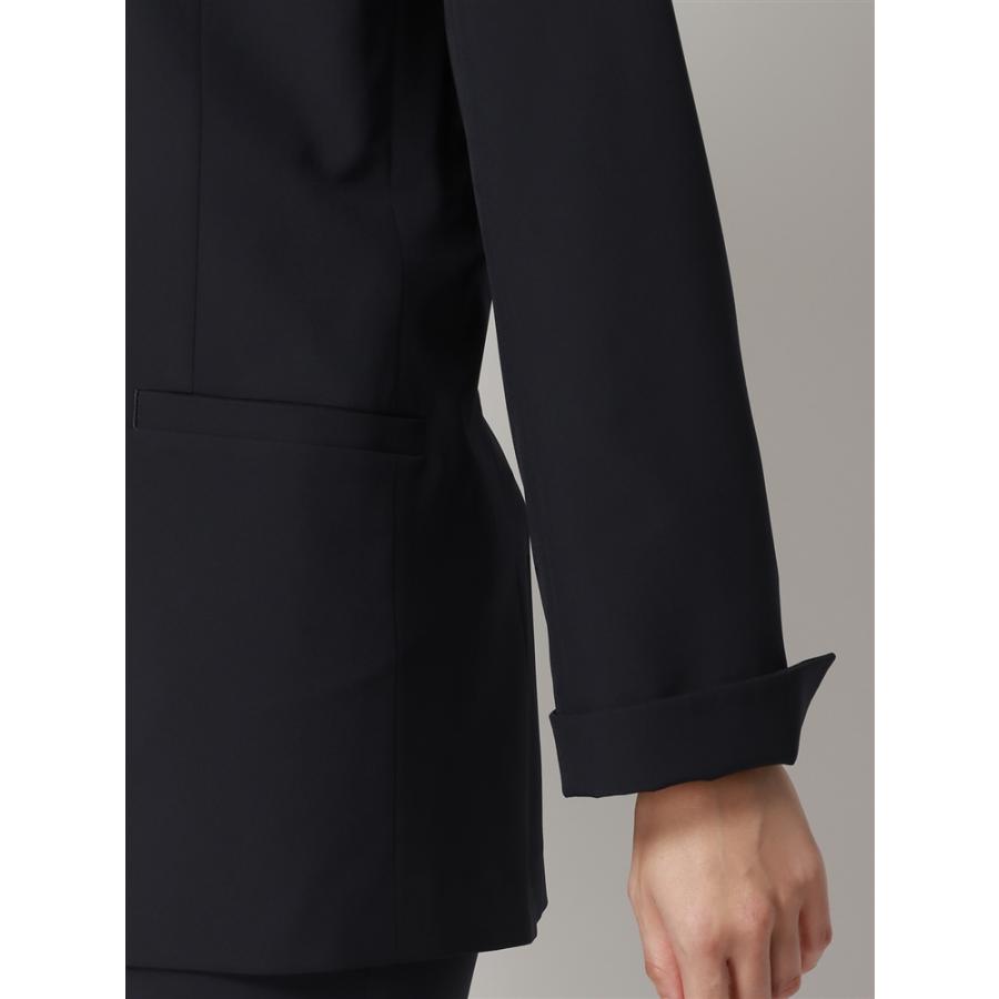 [未使用]スーツスクエア　ノーカラー　洗える　ストレッチ　パンツセットアップ　L SUIT SQUARE 【スーツスクエア】 レディース スーツ