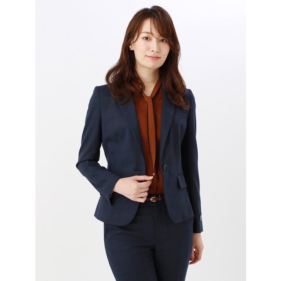 スーツ レディース セットアップ対象 通年 ウォッシャブル Easy Stretch チェック柄ジャケット ネイビー レッド ザ スーツカンパニーpaypayモール店 通販 Paypayモール