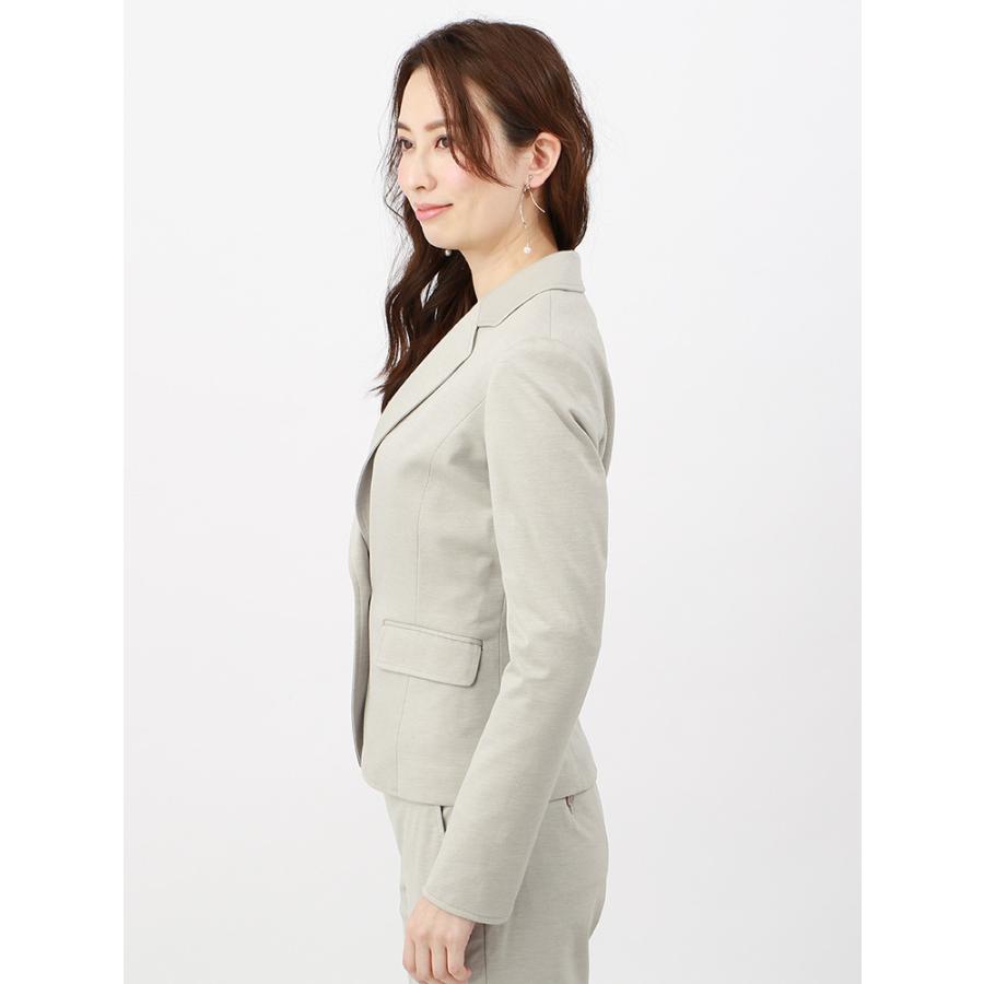 スーツ レディース セットアップ ウォッシャブル コットンブレンドモクロディジャージー テーラードジャケット グレージュ ザ スーツカンパニーpaypayモール店 通販 Paypayモール