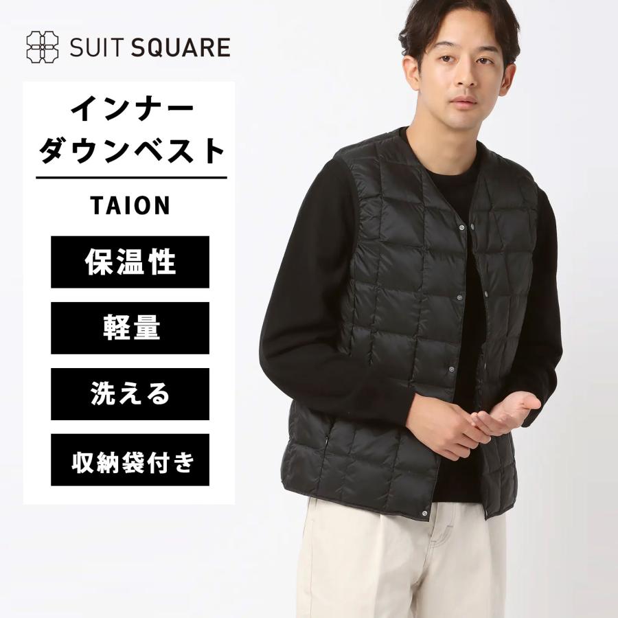 TAION ブラック インナーダウン　収納袋付き　サイズS TAION タイオン インナー ダウンベスト パッカブル 収納袋付き｜Yahoo