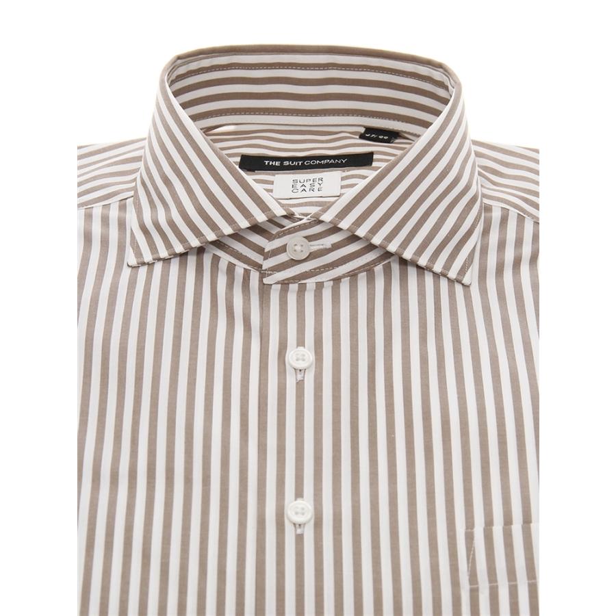 Basic Cool Max Super Easy Care ホリゾンタルカラードレスシャツ ブラウン 色柄コード Jf ザ スーツカンパニーpaypayモール店 通販 Paypayモール