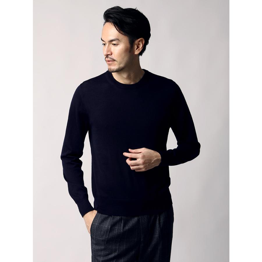 ニット メンズ Zegna Baruffa ウールクルーネックニット ネイビー ザ スーツカンパニーpaypayモール店 通販 Paypayモール