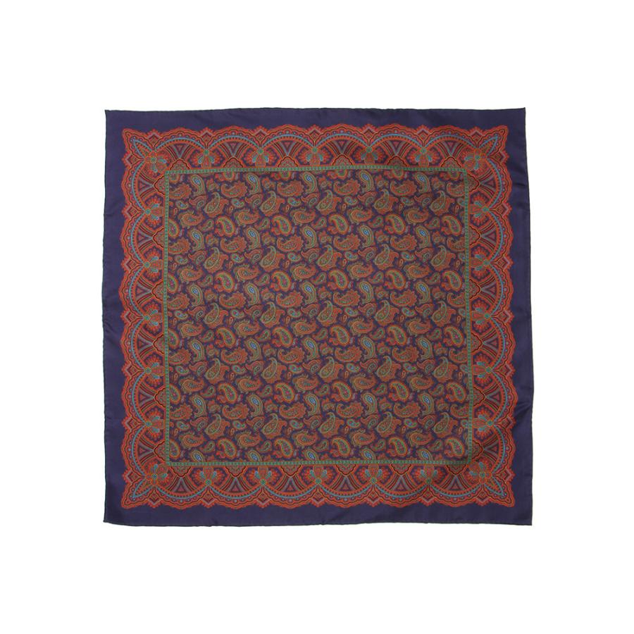 日本最大級 Robert Keyte シルクネッカチーフ ネイビー系 ペイズリー 色柄コード Nv 限定製作 Dallaspistolclub Com