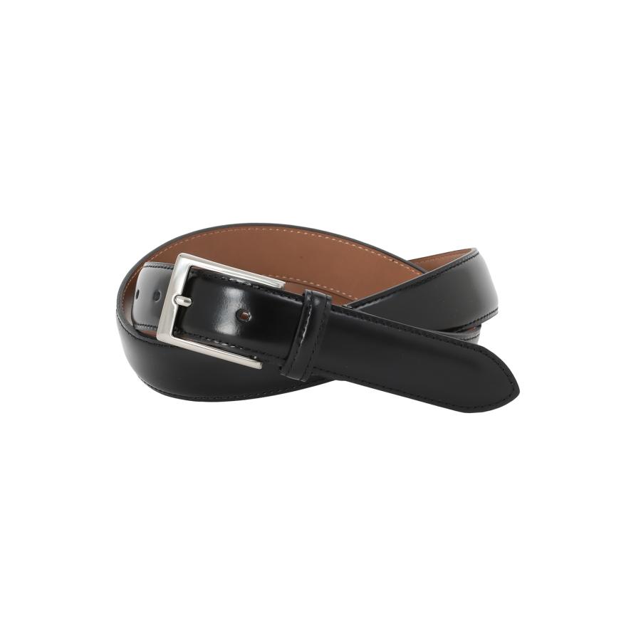 鎌倉シャツ スクエアバックル ブラック コードバン ベルト 34/85 鎌倉シャツ スクエアバックル ブラック コードバン ベルト 34/85