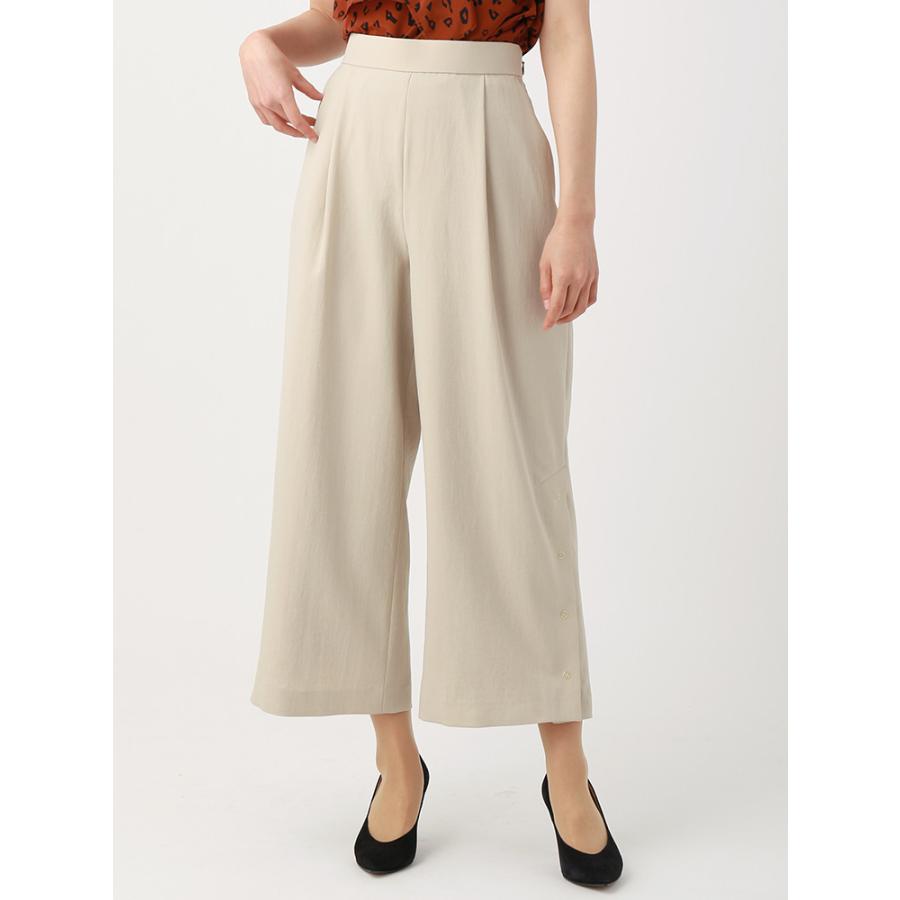 スーツ レディース セットアップ 春夏 ハンドウォッシュ メランジツイルストレッチ サイドボタンワイドパンツ ベージュ ザ スーツカンパニーpaypayモール店 通販 Paypayモール