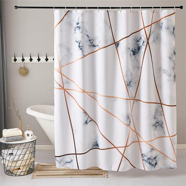 シャワーカーテン バスカーテン バスルーム 間仕切り 大理石柄 幾何学 ユニットバス 防カビ Bath Sc0068 Bath Sc0068 Doublequotation 通販 Yahoo ショッピング