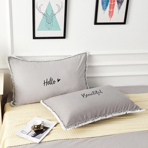 枕カバー 枕ケース グレー ホワイト ピンク 寝室 ベッド用品 ベッドインテリア 北欧 大型枕カバー 大型ピローケース Pillow 0006 Pillow 0006 Doublequotation 通販 Yahoo ショッピング