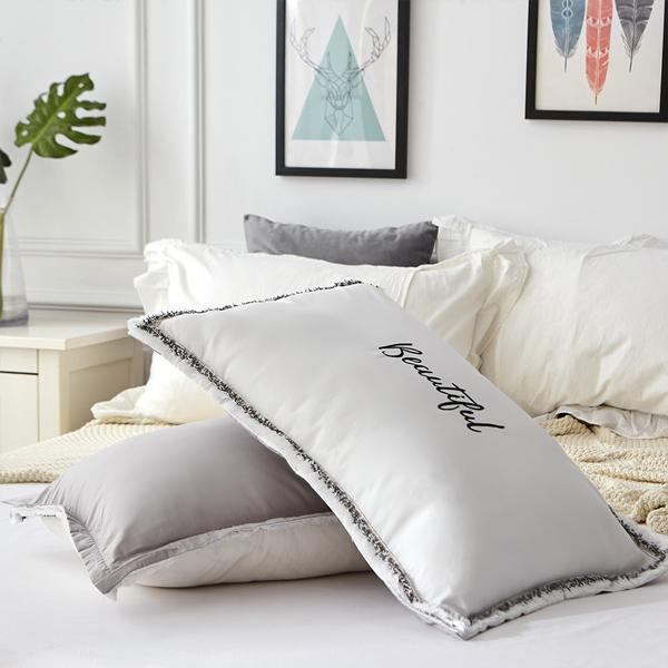 枕カバー 枕ケース まくらカバー 同色2枚セットピンク グレー ホワイト 寝室 ベッド用品 ベッドインテリア Pillow S0006 Doublequotation 通販 Yahoo ショッピング