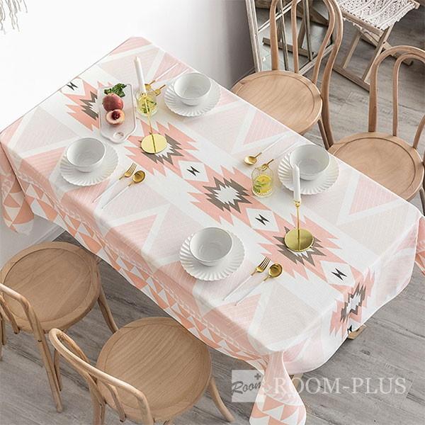 テーブルクロス ホワイト ピンク 北欧 送料無料 テーブルマット ダイニングテーブル 140cm 140cm 180cm 0cm Table C0102 Table C0102 Doublequotation 通販 Yahoo ショッピング