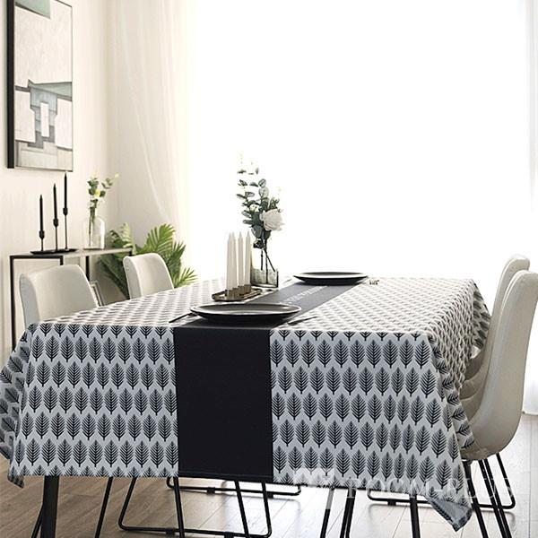 テーブルクロス 北欧 おしゃれ モノトーン ホワイト ブラック 送料無料 テーブルマット ダイニングテーブル 140cm 180cm 0cm 240cm Table C0118 Table C0118 Doublequotation 通販 Yahoo ショッピング