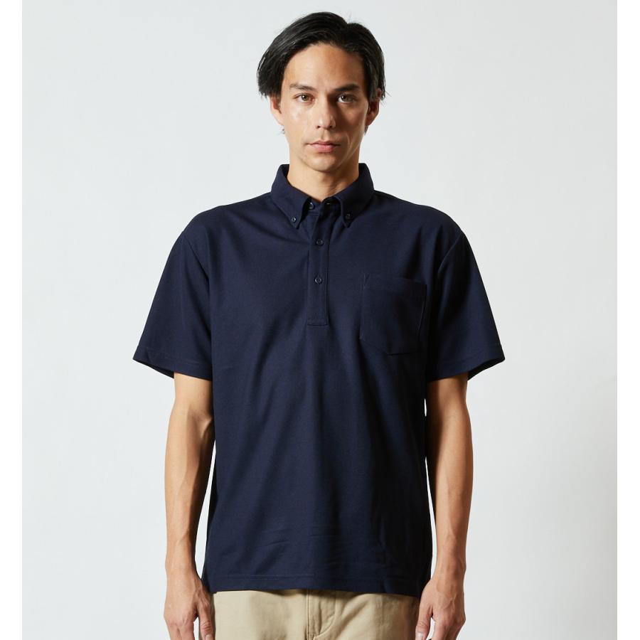 n*n様 未使用DRUMOHR / カノコ ポロシャツ ポロシャツ 半袖 ボタンダウン 胸ポケット付き ドライ 鹿の子素材 4.7