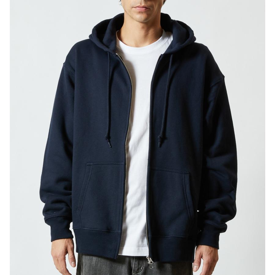 パーカー スウェット メンズ フルジップ 無地 厚手 12.7オンス