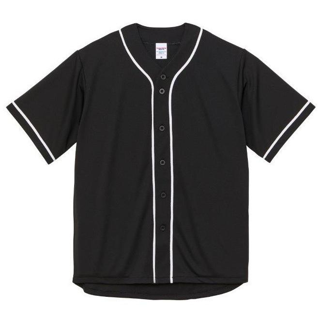 ゴンタ様　ベースボールシャツ 野球 ユニフォーム 無地 黒 白 4着 ベースボールシャツ 野球 ユニフォーム 無地 4.1オンス ドライ
