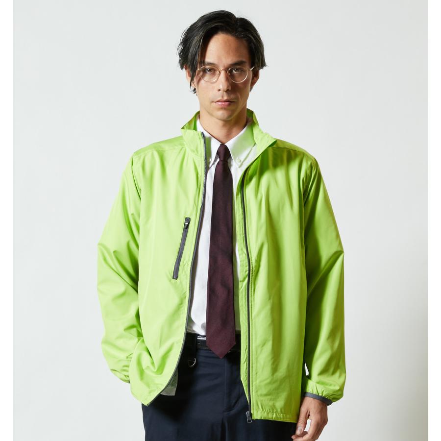 ブルゾン ジップアップ ジャケット スタンドカラー 裏地付 薄手 無地