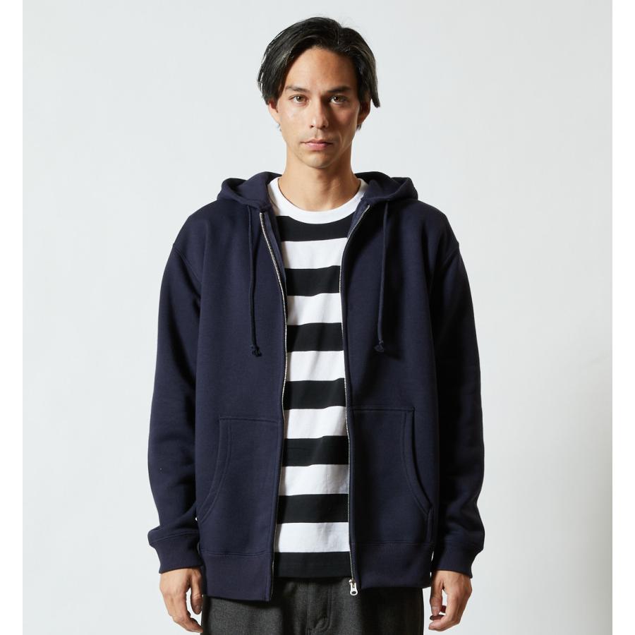 メンズ パーカー ジップアップ 無地 厚手 裏起毛 10.0オンス T/C : UL