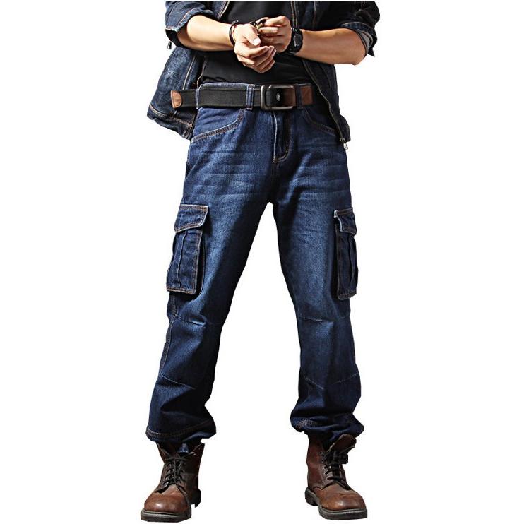 デニムパンツ メンズ カーゴパンツ サイドポケット ワークパンツ : UL