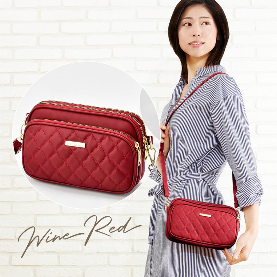 ショルダーバッグ レディース キルティング風 斜めがけ ポシェット