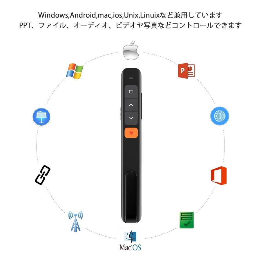 ポスト投函  AMERTEER ワイヤレス プレゼンター PPTスライド用リモート  USB＆Type-c 兼用 リモートコントロール PSC認証済み (053) |  | 06