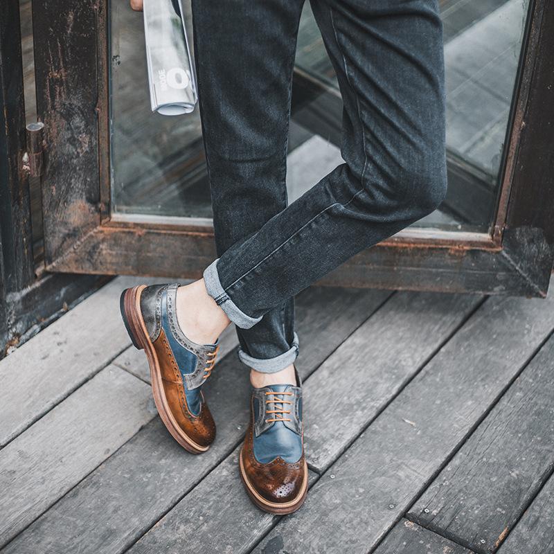 シューズ ブーツ シューズ 配色 切り替え 軽量 メンズ メンズシューズ 靴 本革 カジュアルシューズ ブーツ ビジネス ローカット おしゃれ 紳士靴 シューズ ブーツ メンズ 軽量 靴 本革 ローカット おしゃれ 紳士靴