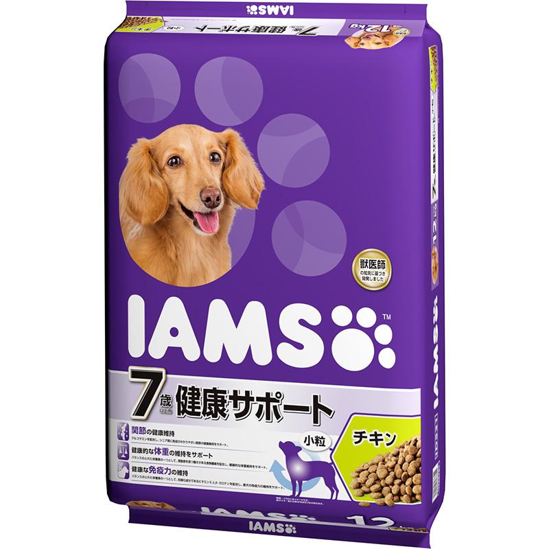 マースジャパンリミテッド アイムス IAMS ドッグフード 7歳以上用 健康サポート 小粒 チキン シニア犬用 12kg フレーク イヌ シニア 価格は1個のお値段です | アイムス（マース）