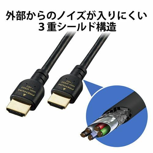 【送料無料】 エレコム GM-DHHDPS14E30B HDMIケーブル PS5対応 Premium スタンダード 3.0m ブラック｜ulmax｜06