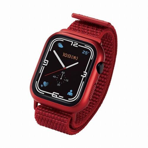 エレコム AW-21ABCFBRD Apple Watch series7 45mm 用 フルカバーケース ファブリックバンド一体型 AppleWatch 7｜ulmax