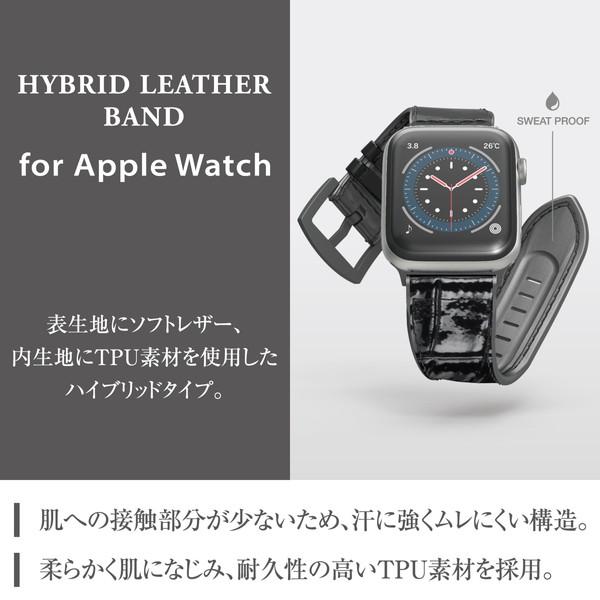 【送料無料】 エレコム AW-45BDLHVCRB Apple Watch (アップルウォッチ) バンド 49mm 45mm 44mm 42mm レザー｜ulmax｜02