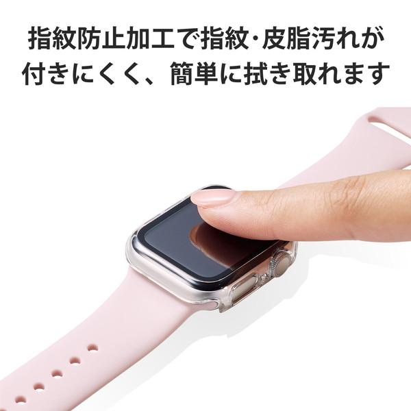 【送料無料】 エレコム AW-20SFCGOCR Apple Watch 40mm SE2 / SE / 6 / 5 / 4 カバー ケース ゴリラガラス｜ulmax｜05